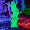 Halloween Yard Stake, 38.6" Glow in The Dark Metal Stacked Ghost with Green